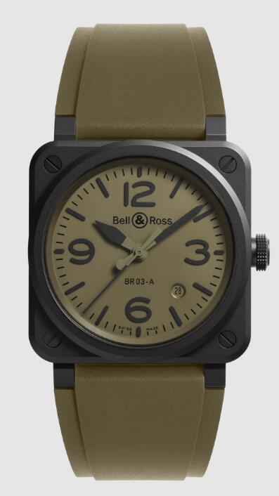 Bell & Ross NEW BR 03 MILITARY CERAMIC BR03A-MIL-CE/SRB Replica Watch